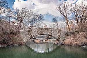 Gapstow bridge in early spring, Central Park, New York City