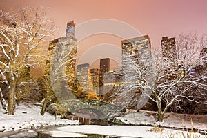 Gapstow bridge at twilight