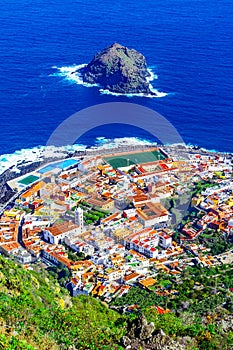 Garachico, Tenerife, Canary islands, Spain: Overview of the col