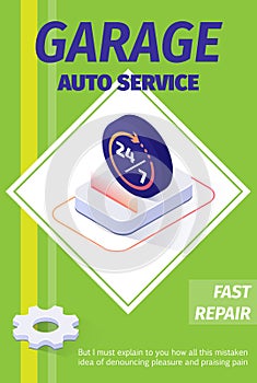 Garage Auto Service Offering Fast Repair Poster photo