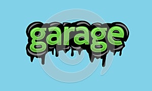 GARAGE background writing vector design