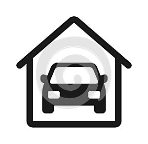 Garage car icon
