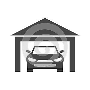 Garage car icon