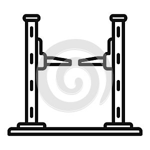 Garage car lift icon outline vector. Auto repair