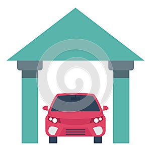 Garage Color vector icon fully editable