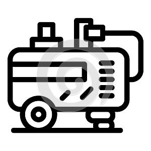 Garage compressor icon, outline style