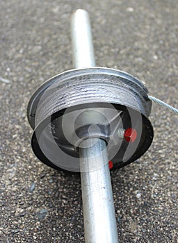 Garage door cable pulley wheel