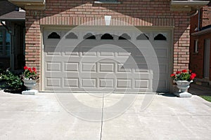 Garage Door Cement Driveway