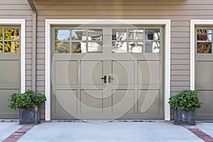 Garage door, isolated