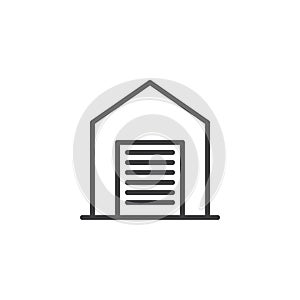 Garage line icon