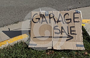 Garage sale hand made sign