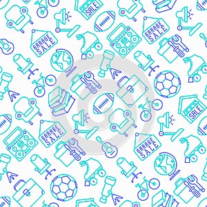 Garage sale seamless pattern