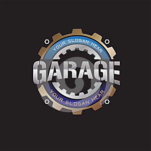 Garage service car logo template. Automotive logo design. vector illustration