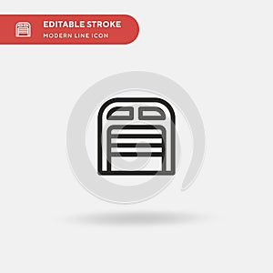 Garage Simple vector icon. Illustration symbol design template for web mobile UI element. Perfect color modern pictogram on