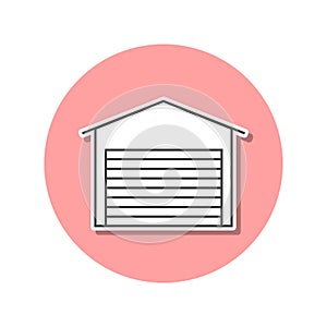 Garage sticker icon. Simple thin line, outline vector of web icons for ui and ux, website or mobile application