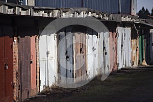 Garage street. Car storage.