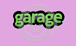 GARAGE writing vector design on pink background