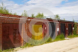 Garages in a garage cooperative