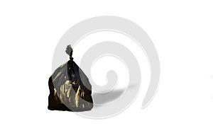 Garbage bag isolated on white background.