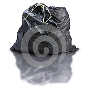 Garbage Bag Over White