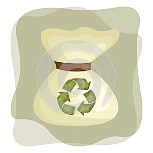 garbage bag. Vector illustration decorative design