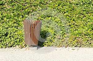 Garbage basket out in the nature