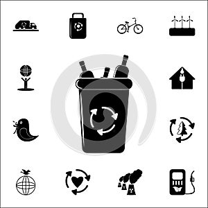 garbage bin icon. Ecology icons universal set for web and mobile