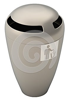 Garbage bin isolated