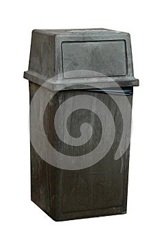 Garbage bin isolated