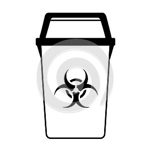 Garbage bin isolated icon