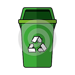 Garbage bin isolated icon