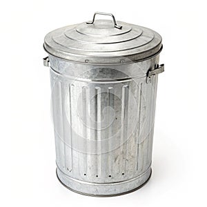 Garbage bin isolated on white background photo