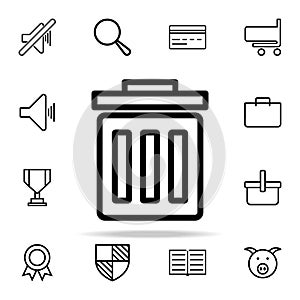 garbage can icon. web icons universal set for web and mobile