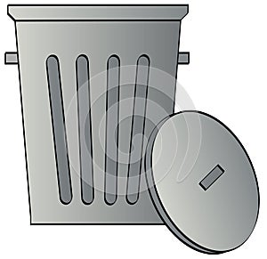 Garbage can with lid