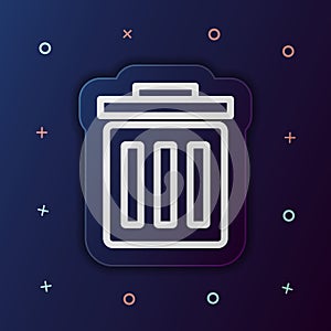 Garbage can nolan button icon. Simple thin line, outline vector of web icons for ui and ux, website or mobile application