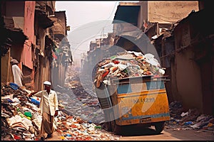 Garbage collection in poor over populated country