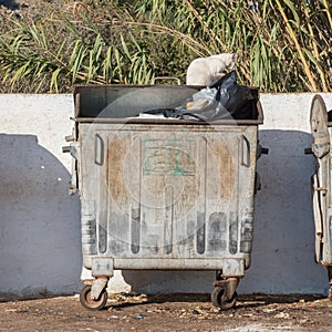 Garbage container in Greece