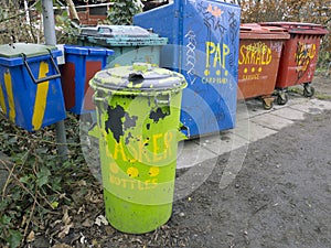 Garbage containers in Freetown Christiania photo