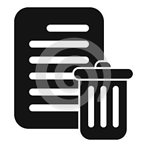 Garbage data bin icon simple vector. Input server