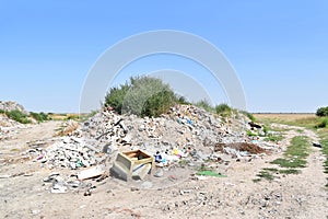 Garbage dump, ecological disaster in eastern Europe