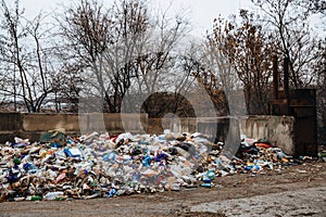 Ecological disaster. Illegal dump