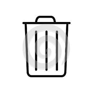 Garbage icon vector. Simple garbage sign in modern design style for web site and mobile app. EPS10