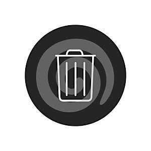 Garbage icon vector. Simple garbage sign in modern design style for web site and mobile app. EPS10