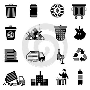 Garbage Icons Black photo