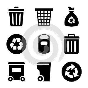 Garbage Icons set photo
