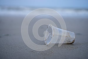 Garbage and marine pollution problems The garbage dump is not a way. photo
