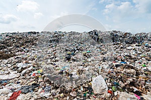 Garbage in Municipal landfill for household waste
