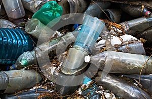 Garbage the obsolete plastic bottles