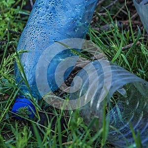 Garbage the obsolete plastic bottles