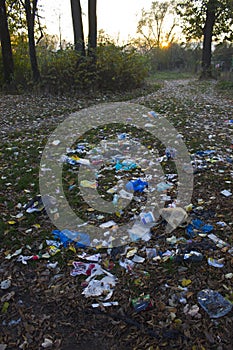 Garbage in park